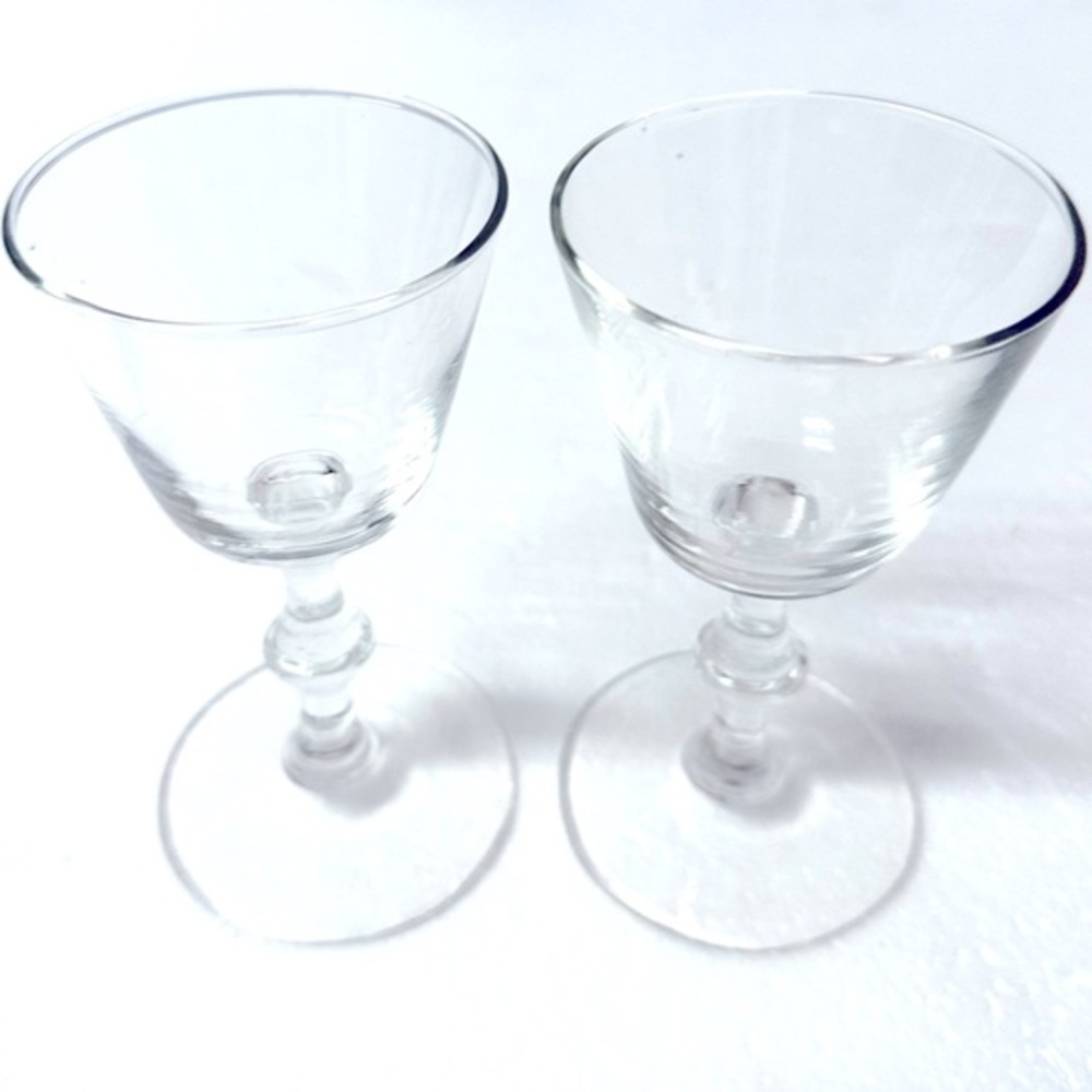 Set of 2 Cocktail, Georgian 4.75 oz wine glasses Gobblets‎